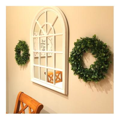 China Hh-34 Decoration Indoor Outdoor Garden Supplies Decorative Artificial Green Grass Door Green Plant Leaf Wreath For Door Window Decor for sale