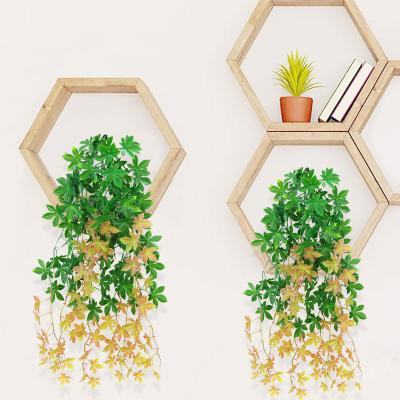 China CTT-3-1 Whosale Decoration PE Green Ivy Leaf Plants Hanging Artificial Indoor Outdoor Rattan Vine for Wedding Party Greenery Home Decor for sale