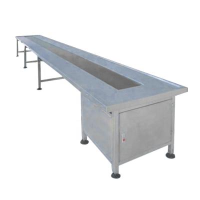 China Heat Resistant Liquid Soap Production Line Stainless Steel Conveyor Table For High Efficiency Belt Conveyor for sale