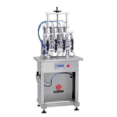 China Food Flavor Filling Machine Four Heads PLC Control 4 Nozzles And Vacuum Filling Machines For Liquid for sale