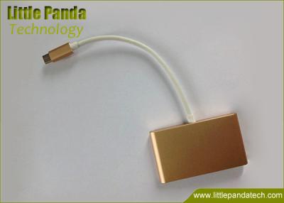 China 2016 Gold Plated 4 Ports Ethernet Hub USB 3.1 Type C Hub 4 Ports USB Hub for sale