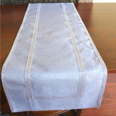 China Durable Design Sequin Border Sewing Table Cloth For Decoration for sale