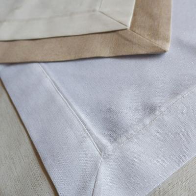 China Polyester Waterproof Modern Double Oilproof Border Seam Tablecloth for sale