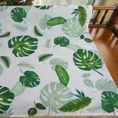 China Modern Customized Canvas Round Block Printed Tablecloth for sale