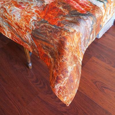 China Modern Waterproof Water Resistant Marble Printed Tablecloth For Sale for sale