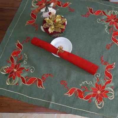 China Modern classic rectangular banquet tablecloths set for Christmas for sale