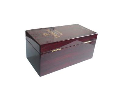 China MDF with Paper Wrap Glossy wine box for sale