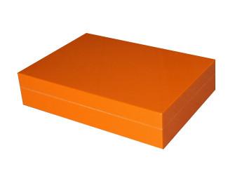 China Orange painting Poplar wood tea box for sale