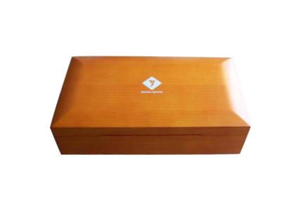 China Solid poplar wood orange painting Gold coin box for sale