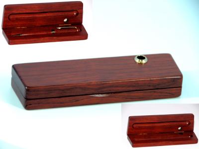 China B0211 rosewood pen wood box with metal ring holder for sale