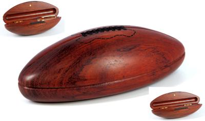 China Solid rosewood U.S.Football Single wood Pen Box for sale