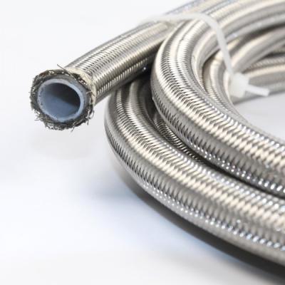 China Car AN8 8AN 304 Stainless Steel PTFE E85 PTEF Oil Gas Fuel Modified Braided Hose Line/Packaging for sale