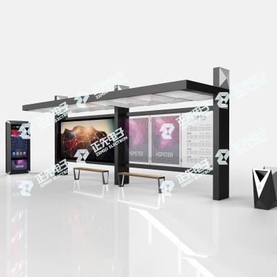 China Strong Advertising Outdoor Steel Smart Bus Stop Shelter , Intelligent Bus Stop for sale