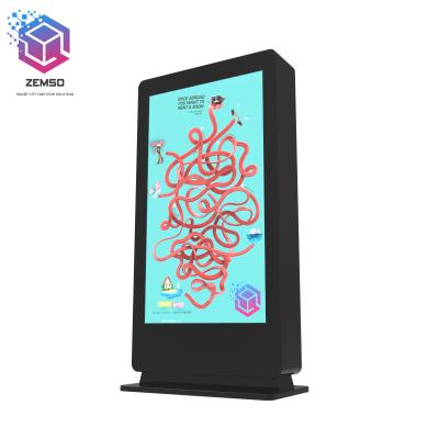 China Outdoor Smart Outdoor LCD Digital Signage Displays IP65 Floor Stand 55inch LCD Advertising Totem for sale