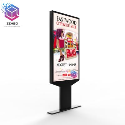 China All POS Semi Outdoor Alumium FHD 1080P Floor Signage LCD Portable Digital Advertising Display Kiosk for sale