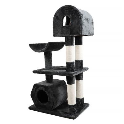 China Sustainable Manji Custom Modern Luxury Playing Climbing Exercise Training Shelf Animal Cat Tree Scratching Post for sale