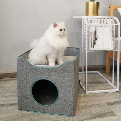 China Sustainable Manji Custom Floor Jump Run Play Exercise Training Felt Animal Luxury Deluxe Purple Cat Trees Scratcher for sale