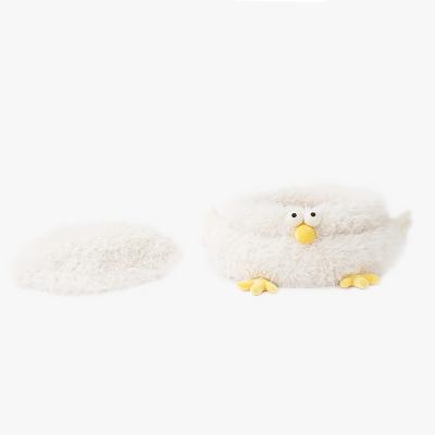 China Sustainable Manji Factory Wholesale Custom Fashion Winter Little yellow Chicken Fluffy Plush Pet Bed for Cat for sale