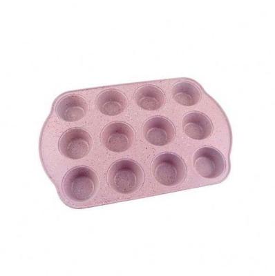 China YJ 174868 Non-Stick Carbon Steel Mini Bakeware Viable Roll Pan Baking Cake Molds 12 Cup Cake Tray with Handle for sale