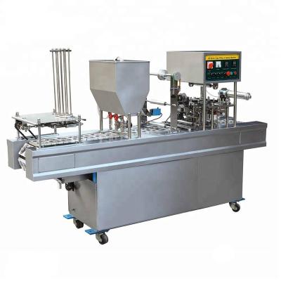 China Full Automatic Food Tea Juice Filling Machine With Plastic Film Heat Seal For Food Factory for sale