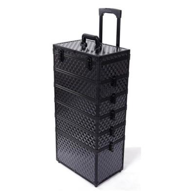 China OEM Multifunctional Makeup Travel Trolley Case With Detachable Pull Rod for sale