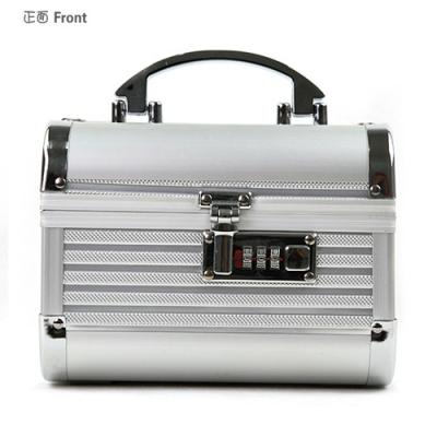 China ABS Silver Aluminium Makeup Case Women Cosmetic Storage Organizer for sale