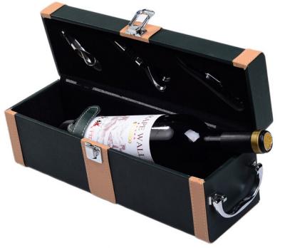 China PU / PVC Custom Gift Boxes Leather Wine Anniversary Gift Carring Box for sale