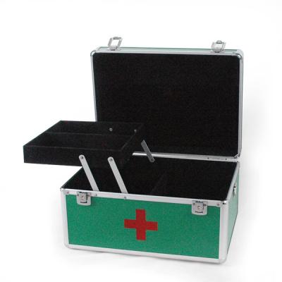 China Hard Home First Aid Box / Medical Tackle Box Aluminum Medical Case for sale