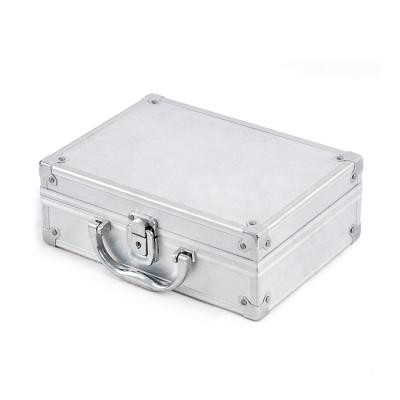 China Aluminum Briefcases Toolboxes , Silver Waterproof Hard Cases Rolling Tool Bag With Mirror for sale