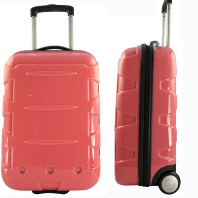 China Pink ABS Trolley Case Cute Carry On 28 Inch PC Luggage Travel Bags for sale