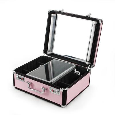 China Pink Cute Lighted Makeup Station with Mirror , Cosmetic case with Light for sale