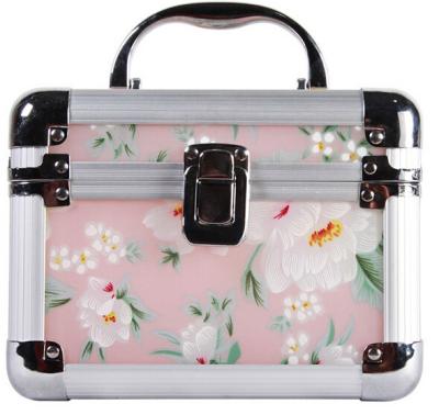 China Beautiful Plastic Cosmetic Box With Aluminum Frame / Arcylic Jewelry Box With Printting for sale