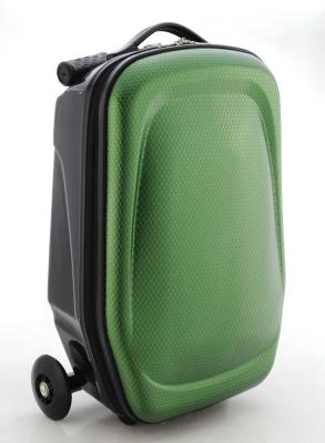 China Childrens PC Green Trolley Hand Luggage Exquisite Travel Trolley Bag for sale