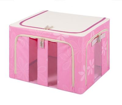 China Custom Big Size 3 Clear Window Foldable Storage Box Nylon Metarial for sale