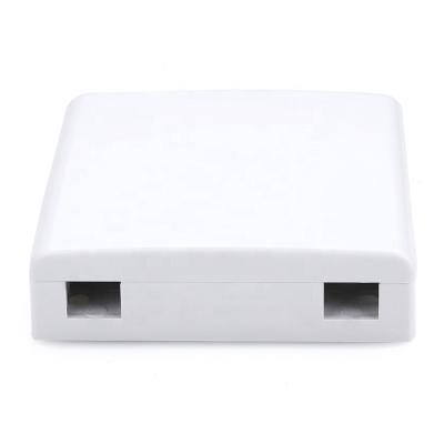 China ABS China Good Mini 2 Core Ftth Fiber Optic Termination Box Indoor Wall Mounted 86mm Mini Box for sale