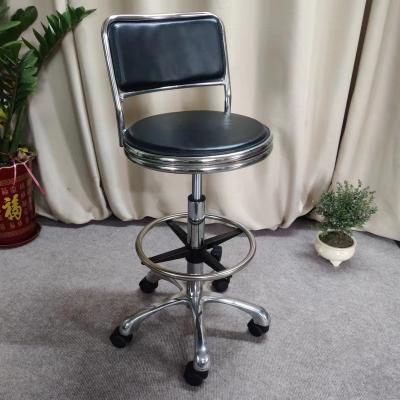 China Modern PU Leather Adjustable Esd Lab Chair Black Medical Barber Laboratory Stool Chair Dental Lab Chairs for sale