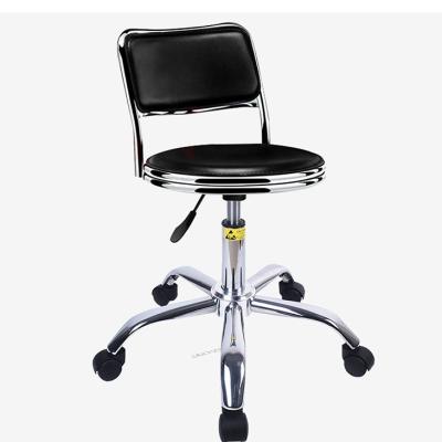 China Modern Swivell Laboratory Chair Esd Lab Stool Modern Anti-Static Adjustable School Office Laboratory Stool with Wheels for sale