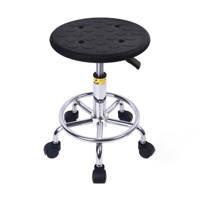 China Modern Black Adjustable Hospital Dental Laboratory Ergonomic Chair PU Leather Esd Lab Stool Lab Chairs with Wheels for sale