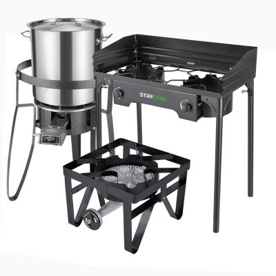 China Outdoor Camping Cast Iron High Pressure Gas Burner LPG / NG Gas Cooker for sale