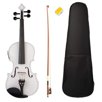 China Italy Factory Hot Sale Basswood Plywood and Maple Student Electric Violin Price for sale