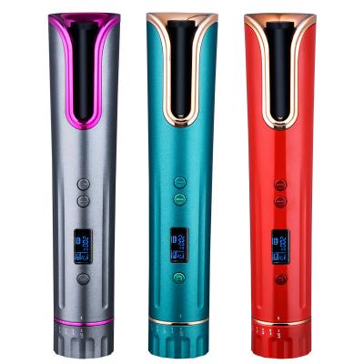 China Hot Selling High Quality Ceramic Button Mini Portable Automatic Wireless Long Hair Curler for sale