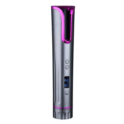 China Hot Sale Ceramic LCD Display Cordless Hair Curler With 4800ma 4 Button Speed ​​Temperature Adjustment for sale