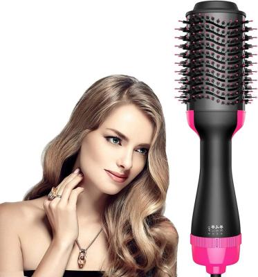 China Hair Dryer One Step Hair Straightener Nondisposable Hair Curler Sweep 3 in 1 Hot Brush Blow Dryer Styler Woman Airbrush for sale