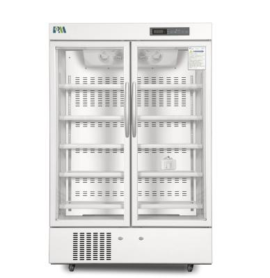 China farmacia de la puerta doble 656L y refrigerador del laboratorio con la puerta de cristal y la luz interior del LED en venta