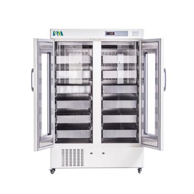 China 304 Stainless Steel Inner Chamber 1008L Capacity Blood Bank Refrigerator For Blood Sample Storage for sale