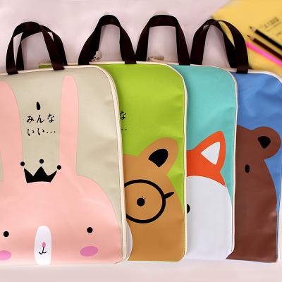 China Multifunction Canvas Document Bag A4 Folder Bag Zipper Handbag iPad Phone Oxford Canvas Folder Stationery Bag for sale