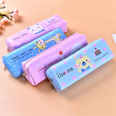 China Fashionable make 2019 new cartoon cute animal boys and girls printing school pencil pouches for sale