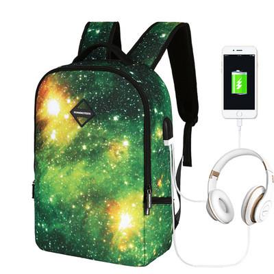 China Fashionable Make 2018 New USB Waterproof Backpack Multifunctional Shoulder Bag Student Starry Bag for sale