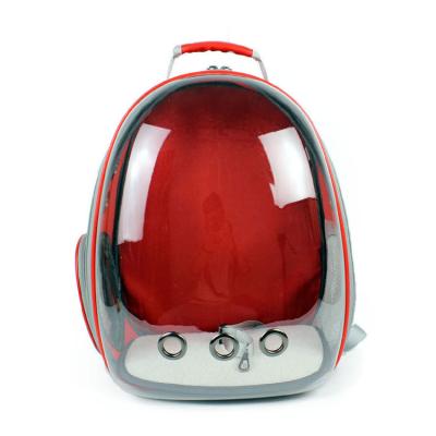 China Hot-selling New Amazon Style Pet Panorama Space Capsule Dog Cage Transparent Breathable Chest Backpack for sale