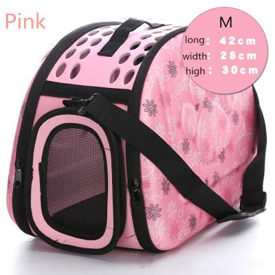 China Foldable Portable Pet Carrier Kennel Cat Carrier Collapsible Travel Dog Outdoor Shoulder Bag for sale